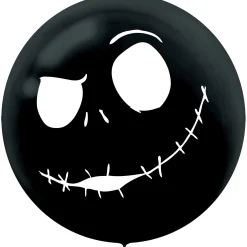 Party City 2Ct, 24In, Jack Skellington Latex Balloons The Nightmare Before Christmas| Balloons