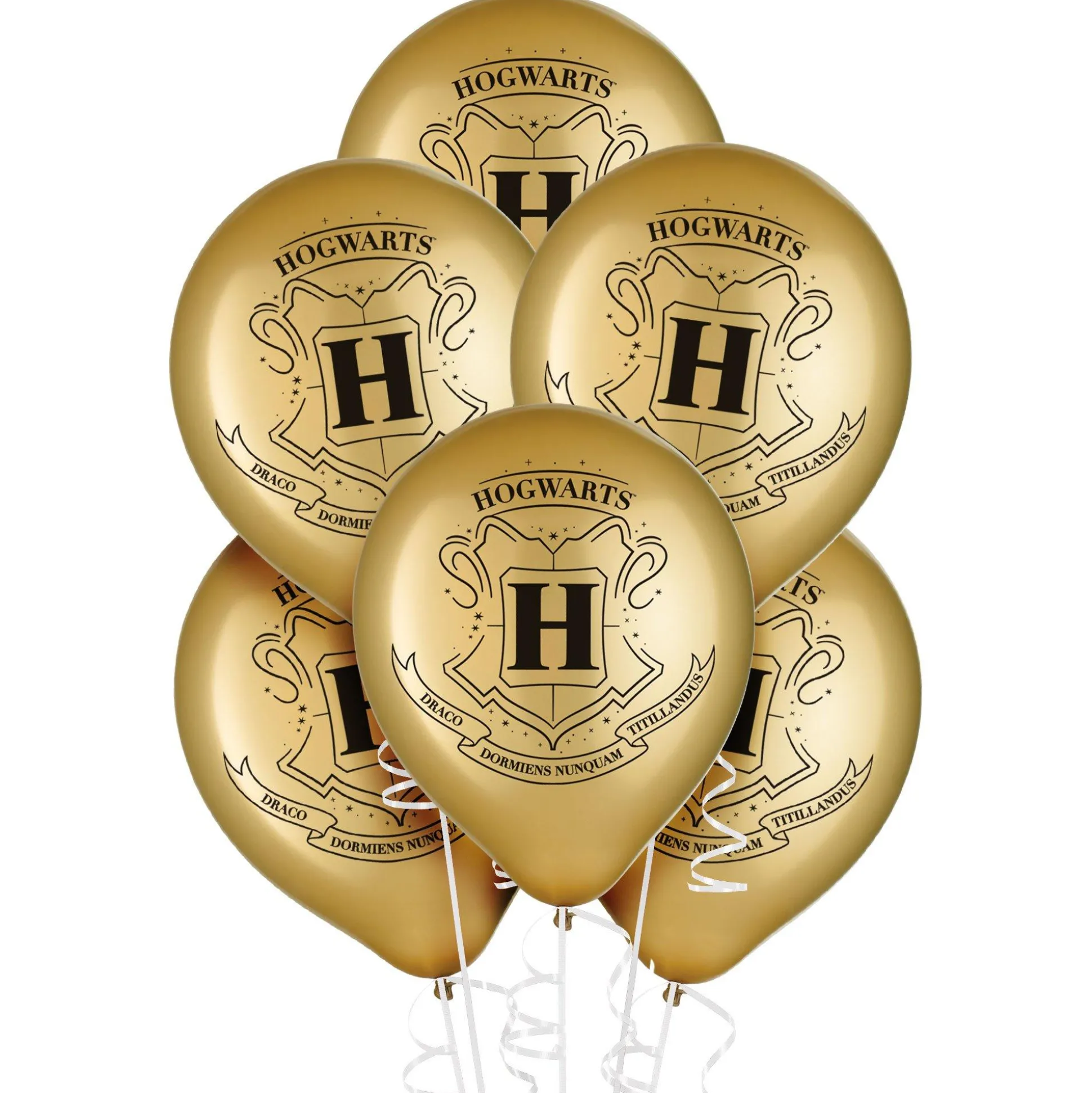 Party City 6Ct, 12In, Metallic Hogwarts United Latex Balloons - Harry Potter| Harry Potter Hogwarts