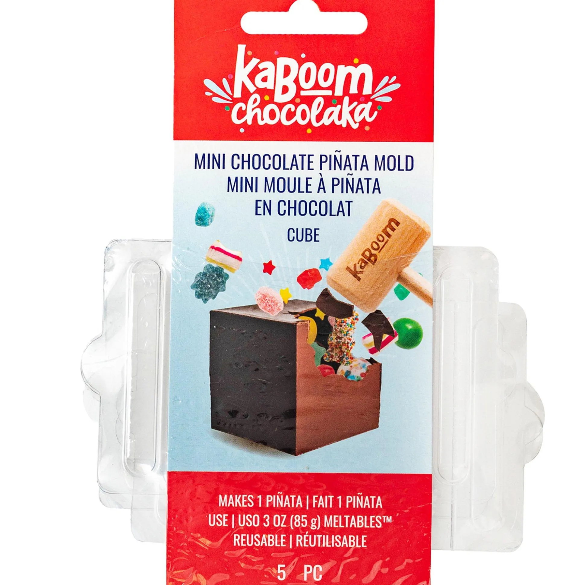 Party City Cube-Shaped Chocolate Pi Ata Mold, 4.3In - Kaboom Chocolaka| Bakeware
