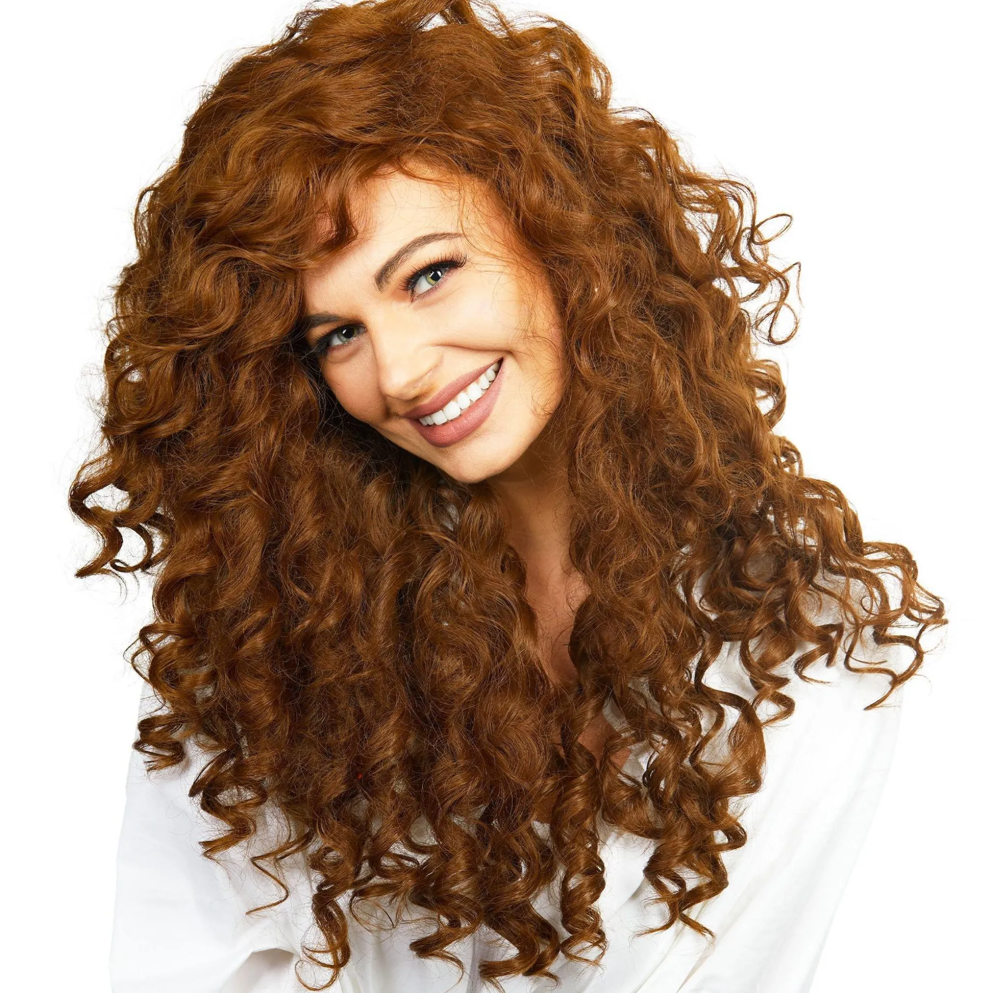Shop Curly Red Pretty Lady Wig Wigs