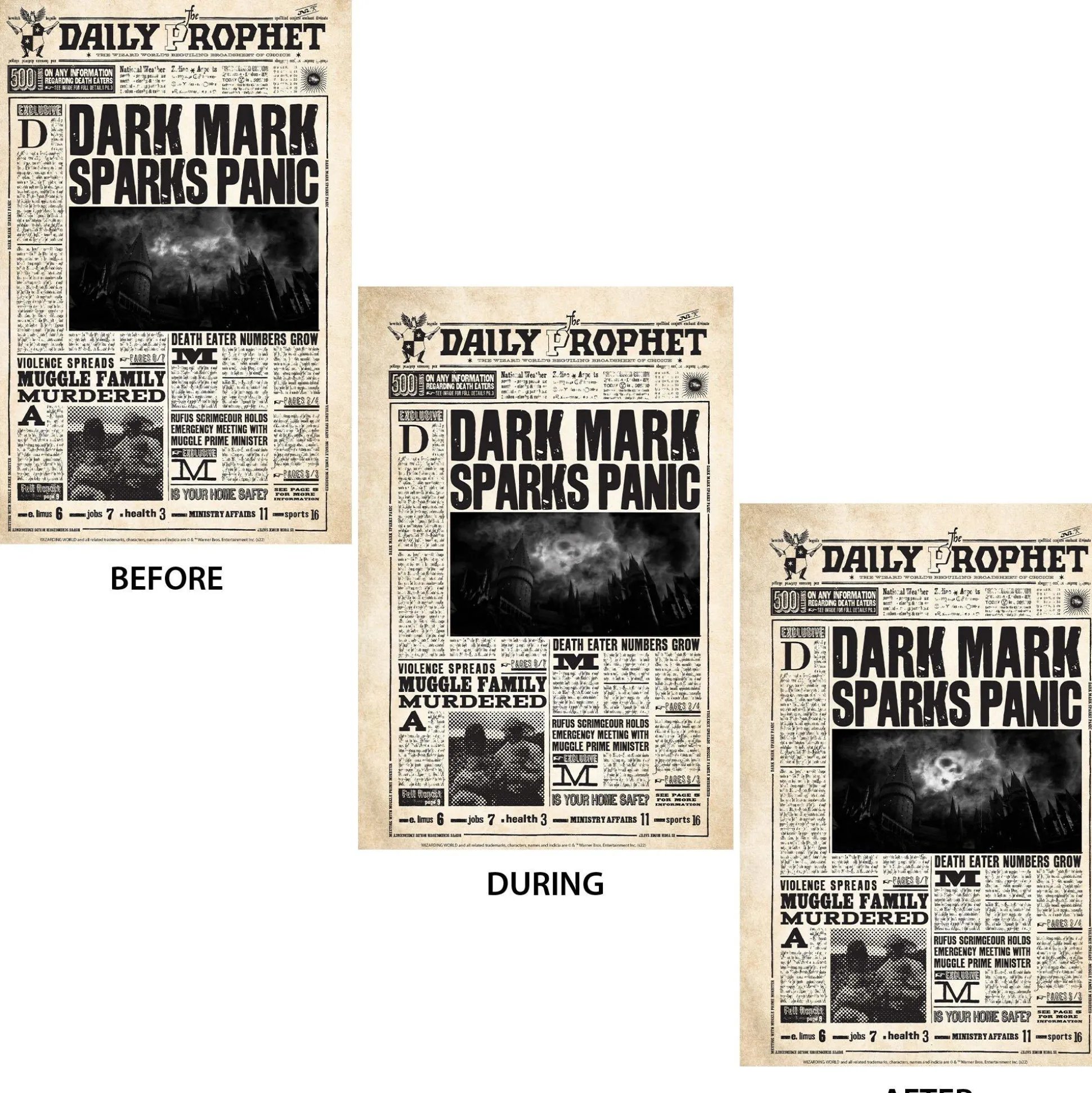 Party City Daily Prophet Lenticular Plastic Cutout, 12In X 18In - Harry Potter| Window & Wall Décor