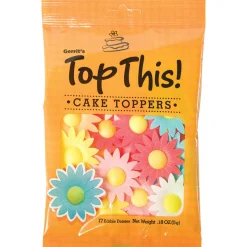 New Daisy Icing Decorations 17Ct Cake Icing & Decorations