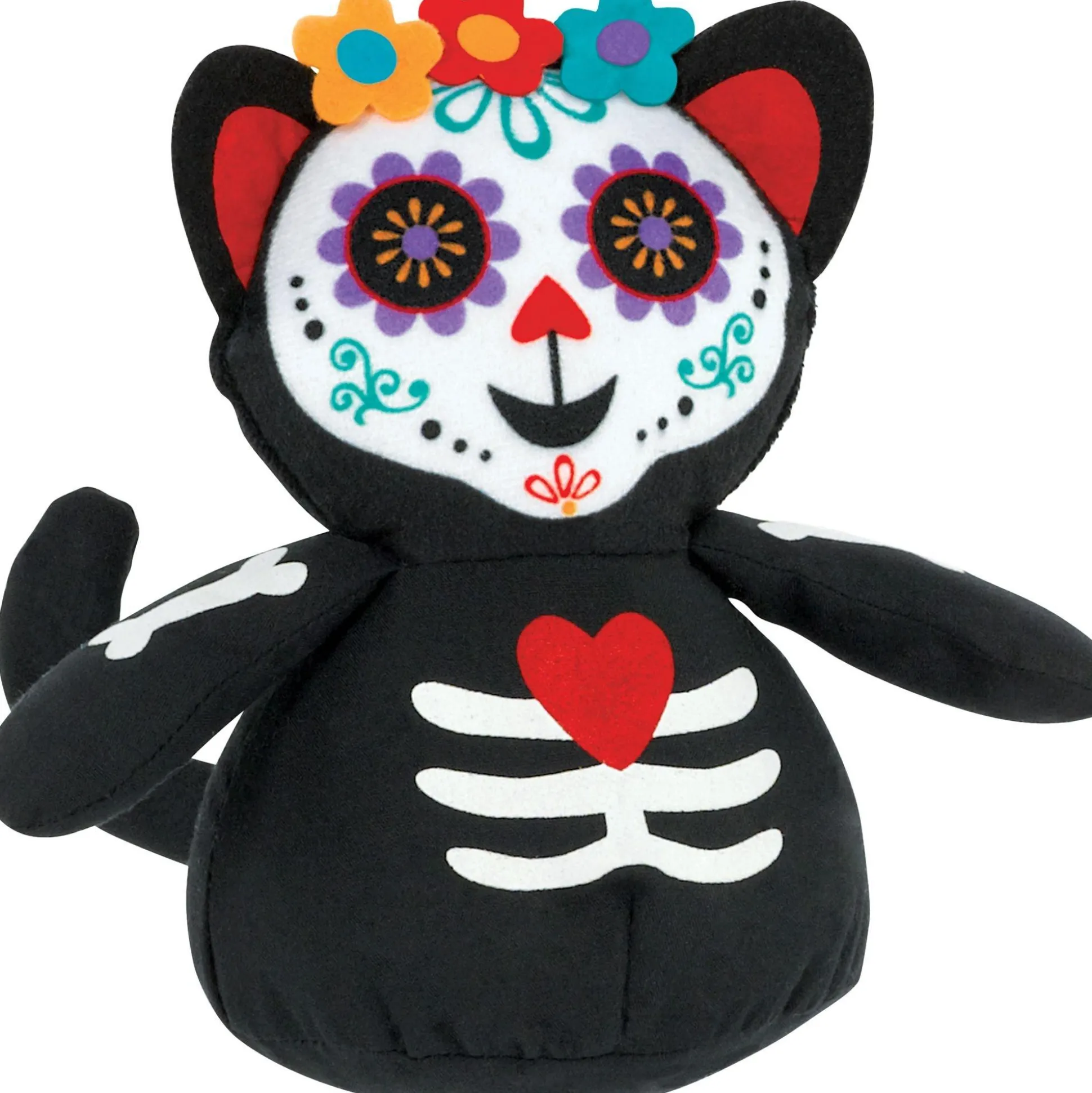 Party City Day Of The Dead Cat Plush| Favors & Favor Bags