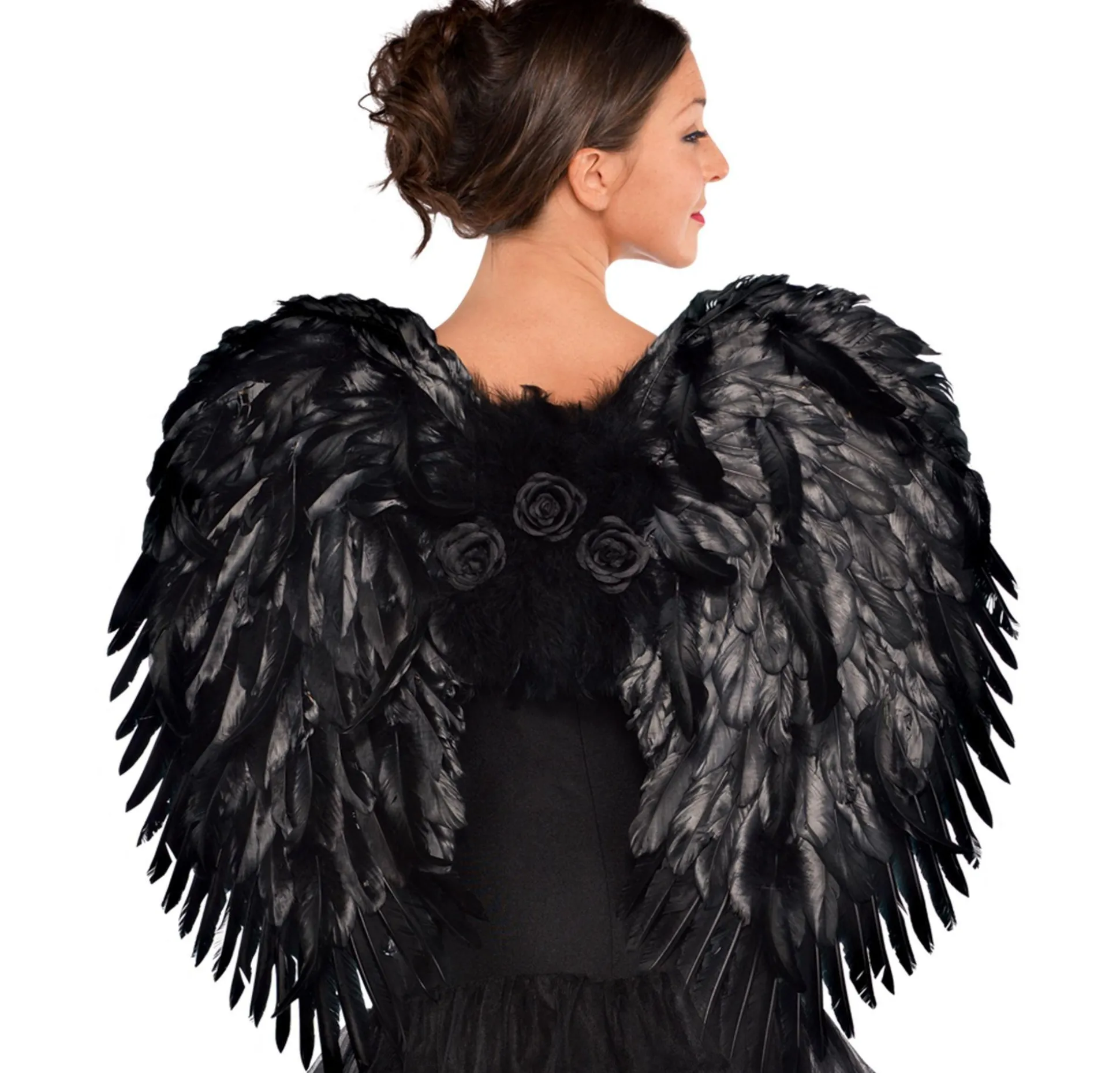 Fashion Deluxe Feather Dark Angel Wings Wings
