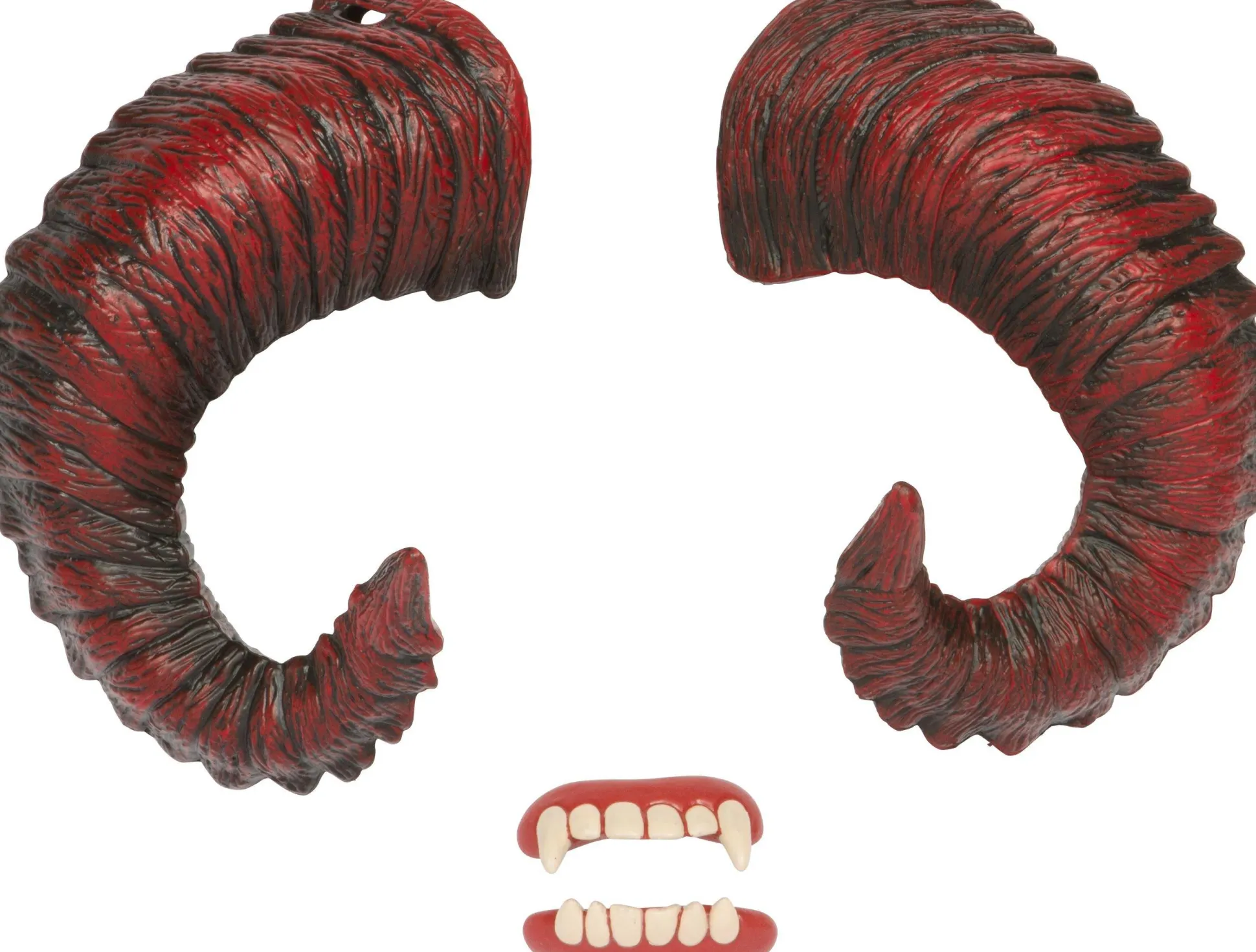 Clearance Demon Horns With Teeth Fangs, Teeth