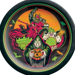 Party City Disney Villains Halloween Paper Dinner Plates, 10In, 18Ct| Disney Villains