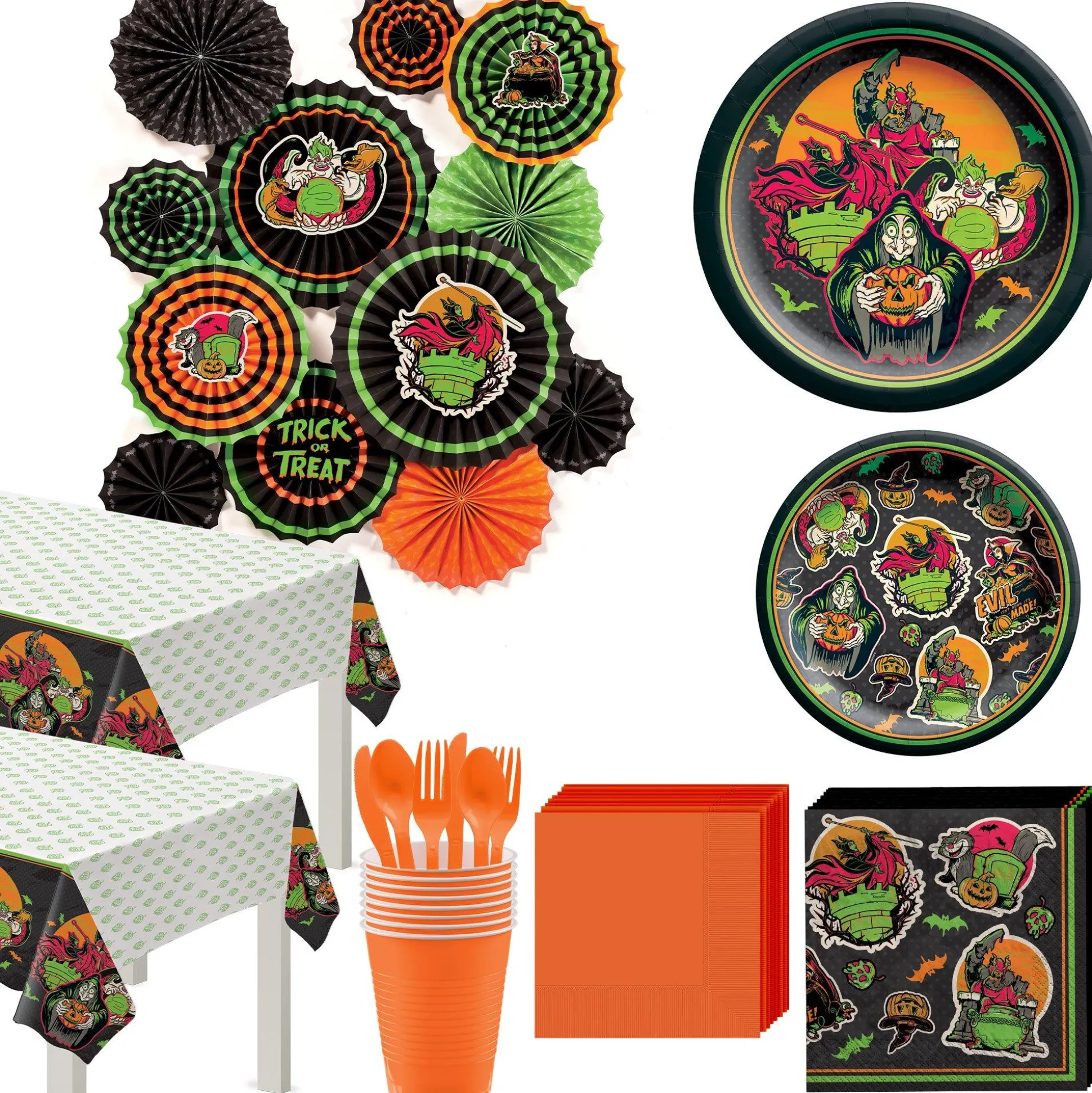 Party City Disney Villains Halloween Party Kit For 18 Guests| Disney Villains