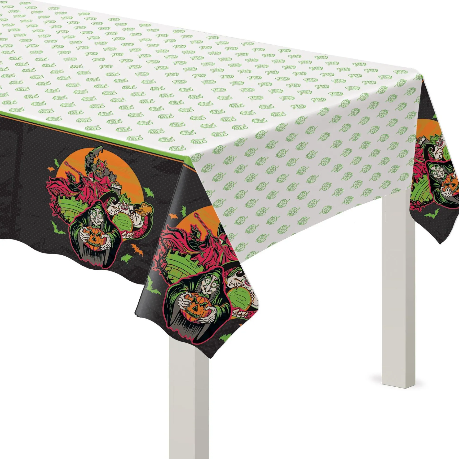 Party City Disney Villains Halloween Plastic Table Cover, 54In X 96In| Disney Villains