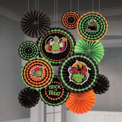 Party City Disney Villains Halloween Paper Fan Decorating Kit, 17Pc| Disney Villains