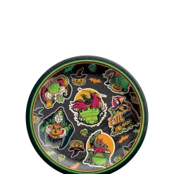 Party City Disney Villains Halloween Paper Dessert Plates, 6.75In, 18Ct| Tableware & Serveware