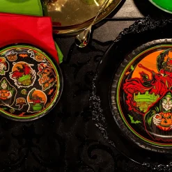 Party City Disney Villains Halloween Paper Dessert Plates, 6.75In, 18Ct| Tableware & Serveware