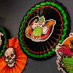 Party City Disney Villains Halloween Paper Fan Decorating Kit, 17Pc| Decorations