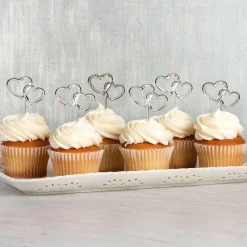 Clearance Double Heart Party Picks 12Ct Baking Supplies
