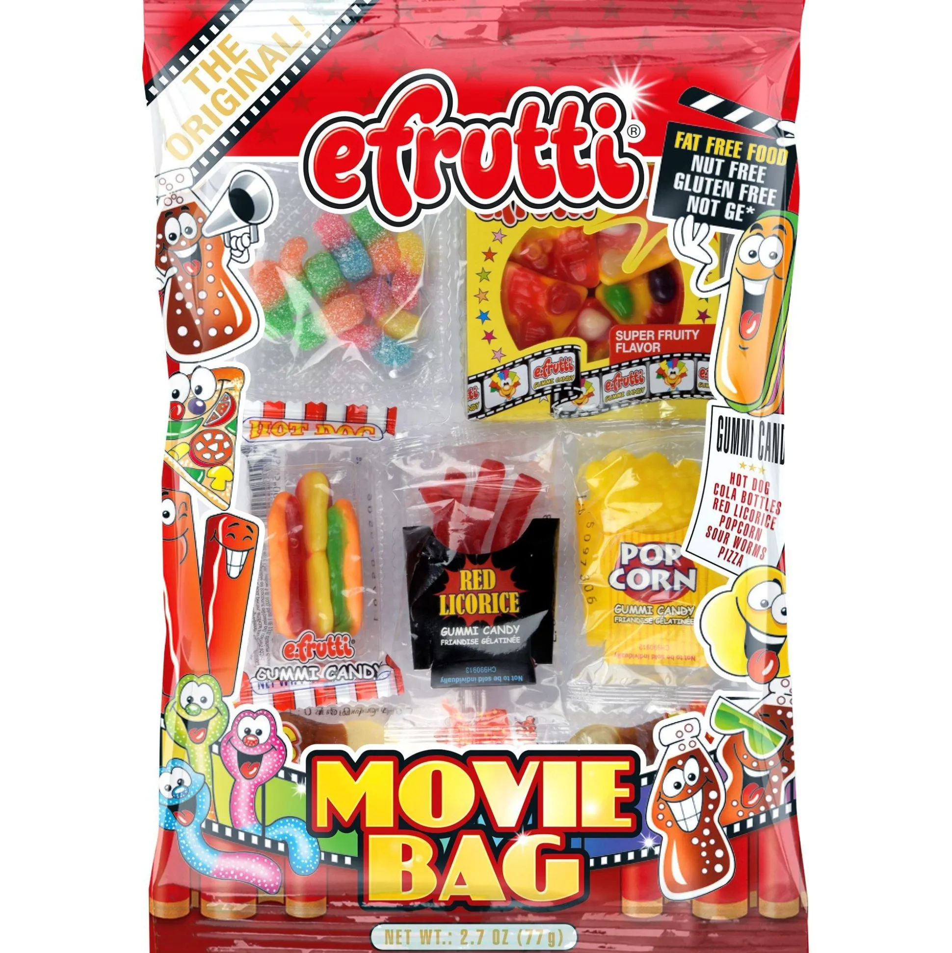 Sale Efrutti Assorted Gummy Pouches Movie Bag 6Ct Bulk Candy