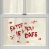 Party City Enter If You Dare Bloody Cling Decals 13Ct| Window & Wall Décor