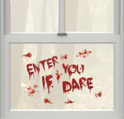 Party City Enter If You Dare Bloody Cling Decals 13Ct| Window & Wall Décor