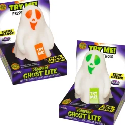 Party City Flaming Ghost Plastic Led Pumpkin Light, 2.75In X 3.1In| Strobe Lights & Black Lights