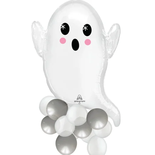 Party City Floating Ghost Halloween Cluster Balloon, 24In X 40In| Balloons