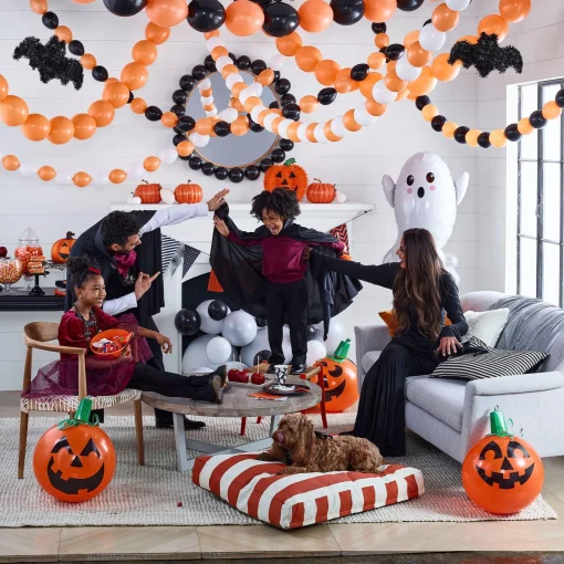 Party City Floating Ghost Halloween Cluster Balloon, 24In X 40In| Balloons