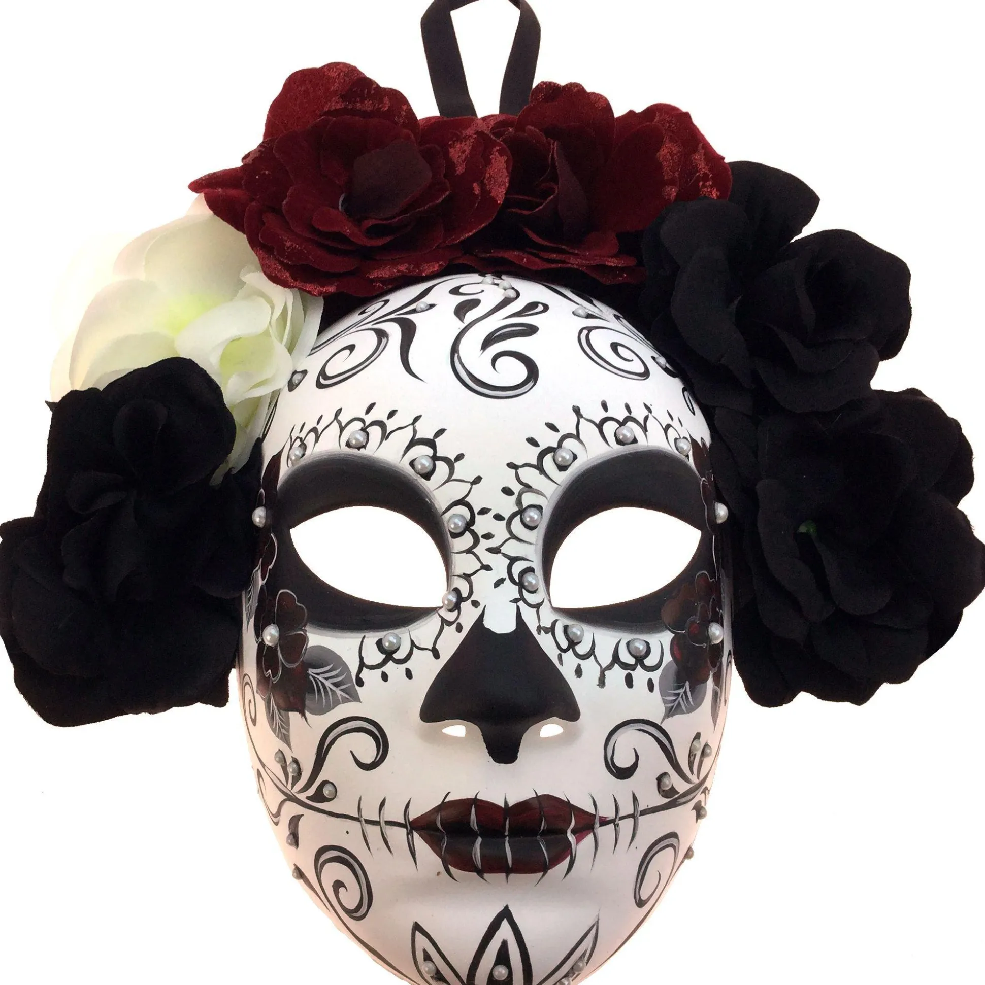 Cheap Flower Crown Calavera Day Of The Dead Mask Masquerade