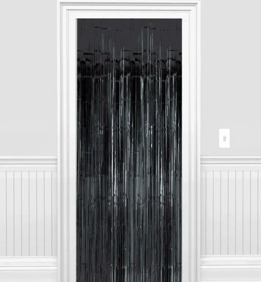 Party City Foil Fringe Doorway Curtain, 3Ft X 8Ft| Spiderweb Night