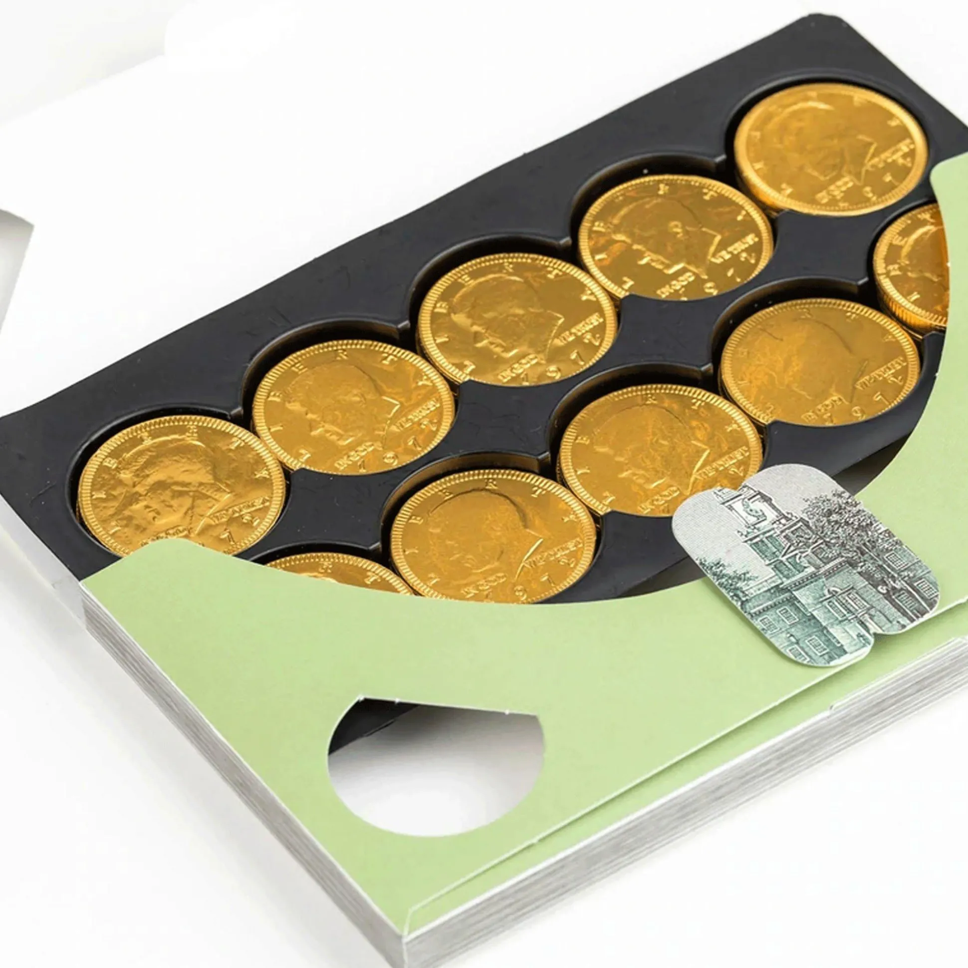 Store Fort Knox Bank Note With Milk Chocolate Coins, 3.53Oz Chocolate Candy