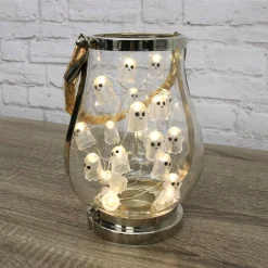 Party City Friendly Ghost Halloween Led Plastic String Lights, 20 Bulbs, 6.3Ft| Strobe Lights & Black Lights