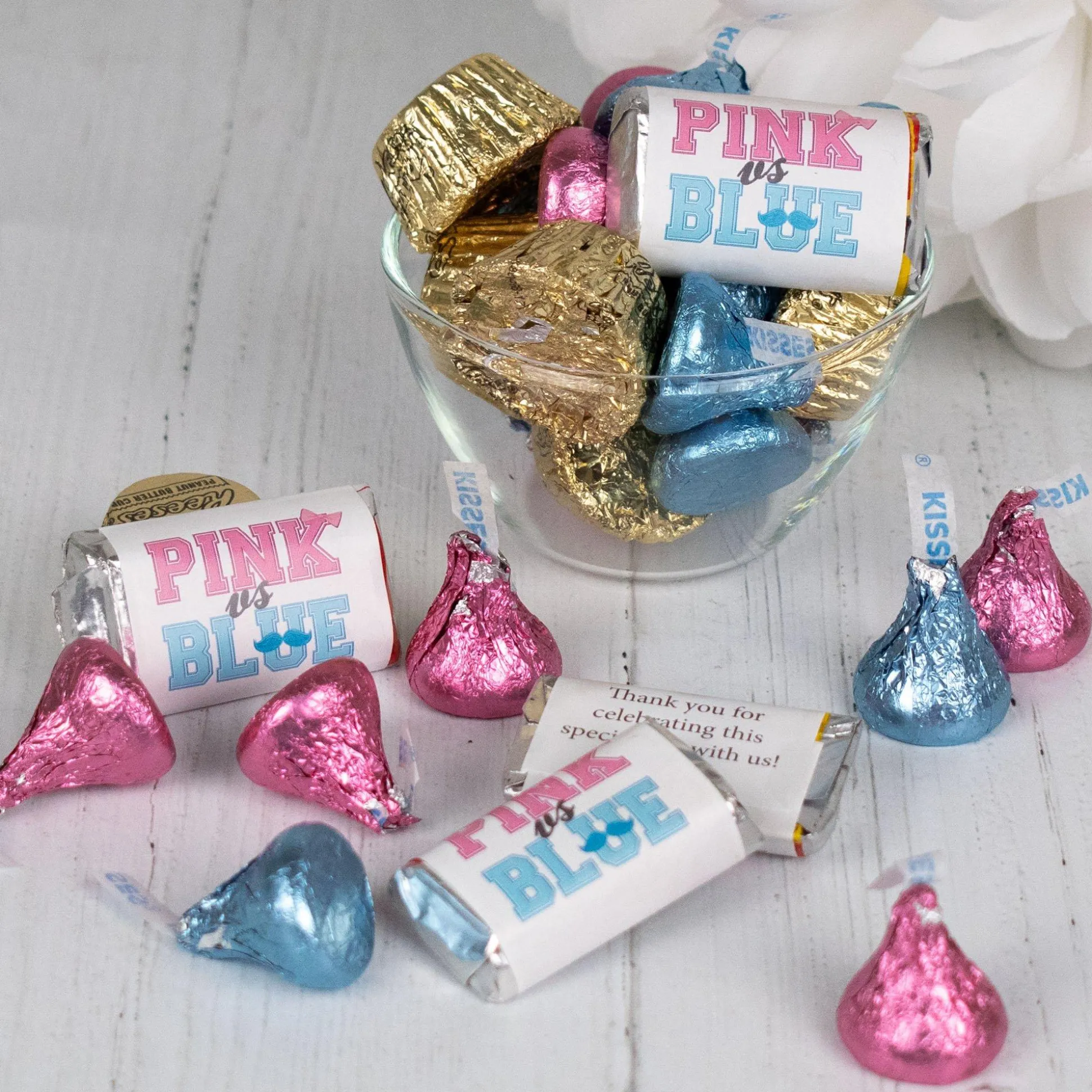 Hot Gender Reveal Chocolate Mix 180Pc Bulk Candy