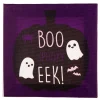 Party City Ghost Boo Eek Halloween Wood & Canvas Sign, 5In X 5In| Window & Wall Décor