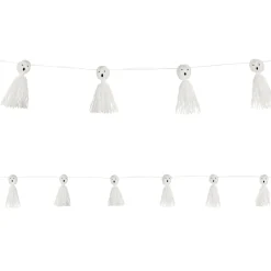 Party City Ghost Tassel Garland| Window & Wall Décor