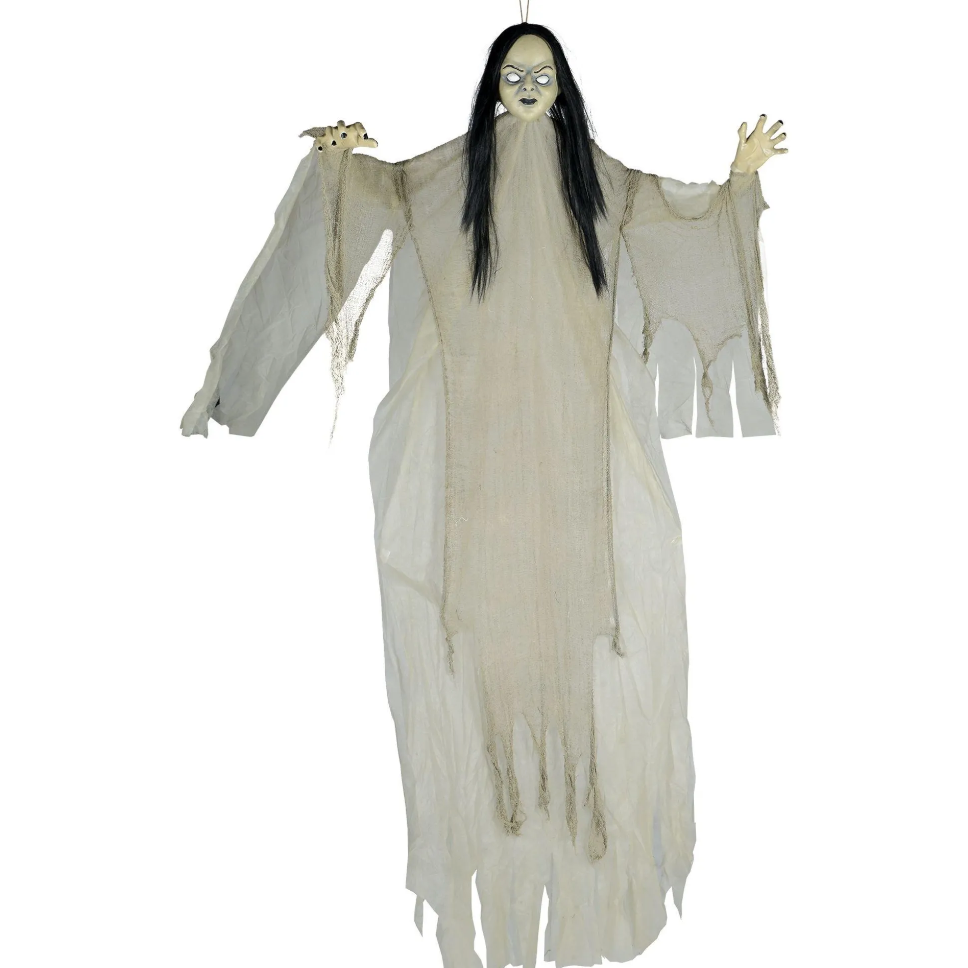 Party City Giant Creepy Girl Decoration| Hanging Props