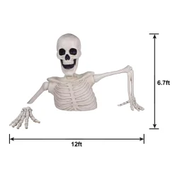 Party City Giant Rattles The Groundbreaking Skeleton Plastic Yard Decorating Kit, 8Pc| Yard Stakes & Signs