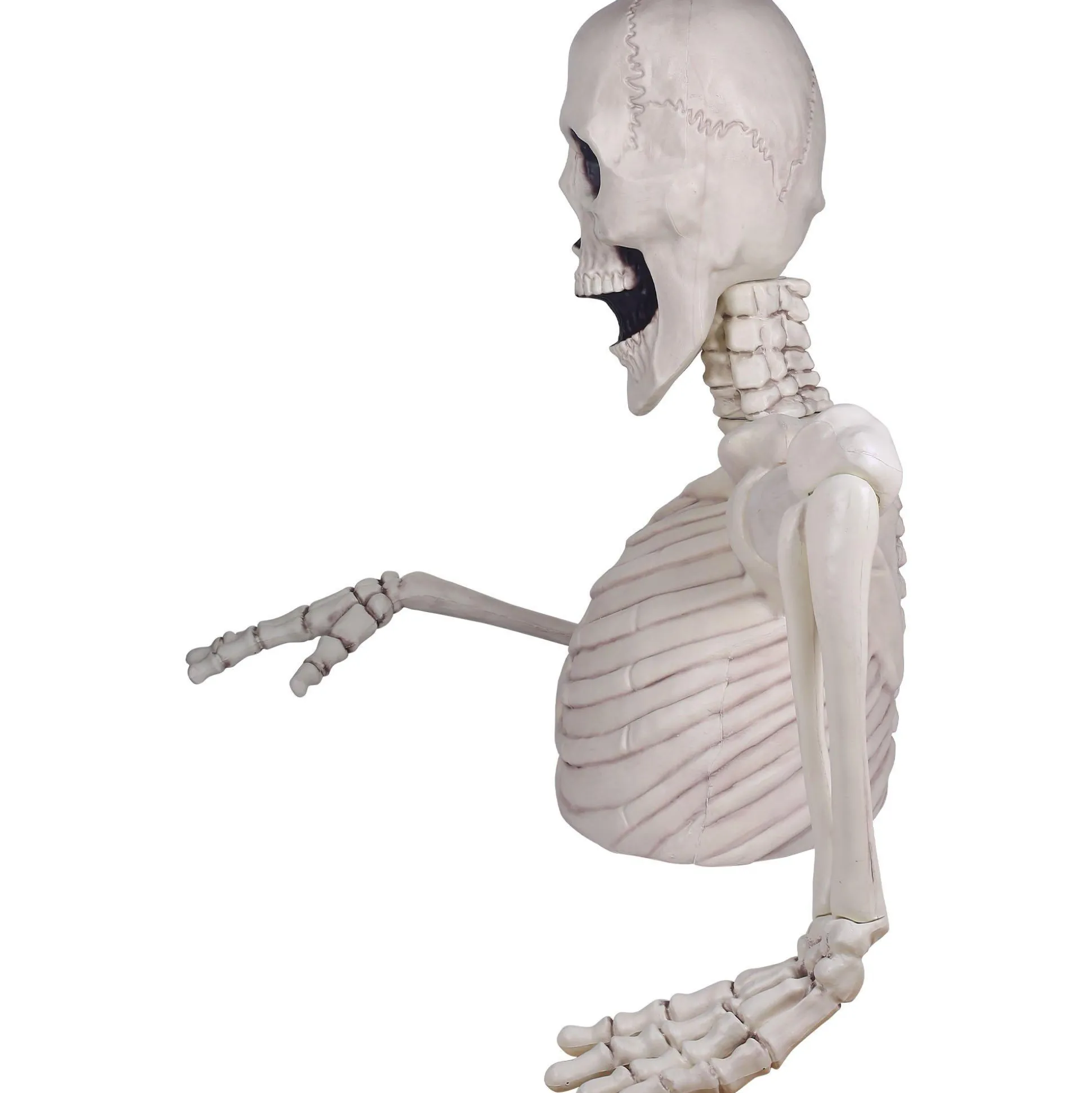 Party City Giant Rattles The Groundbreaking Skeleton Plastic Yard Decorating Kit, 8Pc| Animatronics