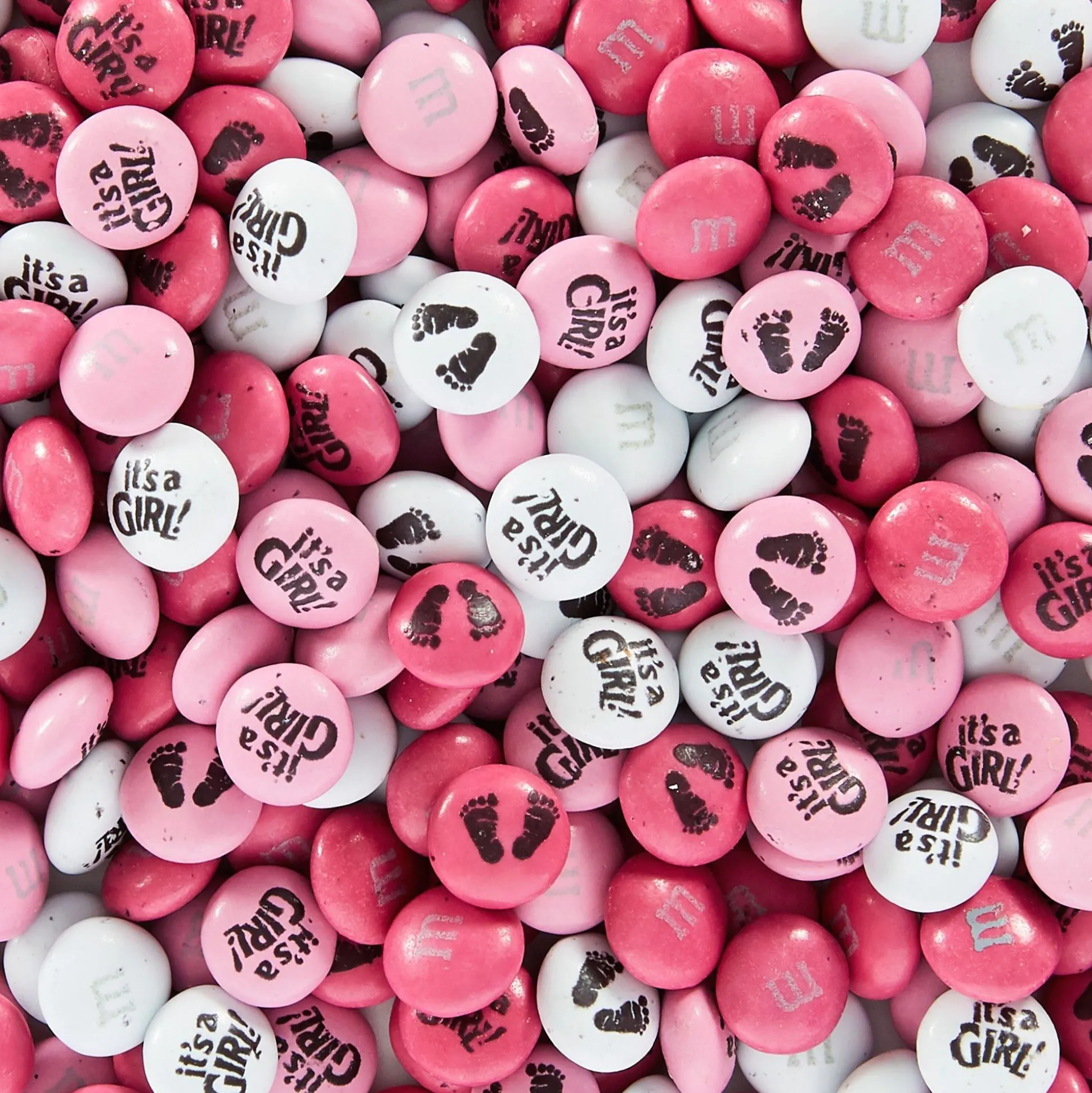 New Girls Baby Shower Milk Chocolate M&M's Candy Buffet By Color