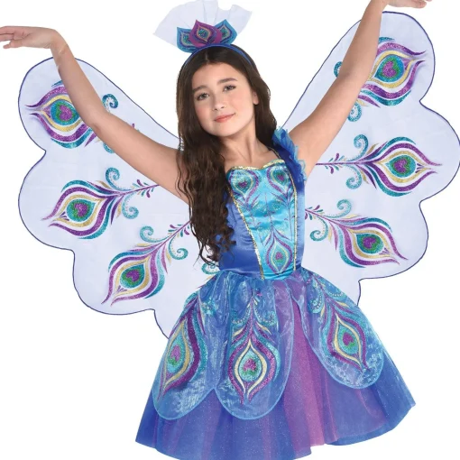 Party City Girls Pretty Peacock Costume|Girl Animal & Bug