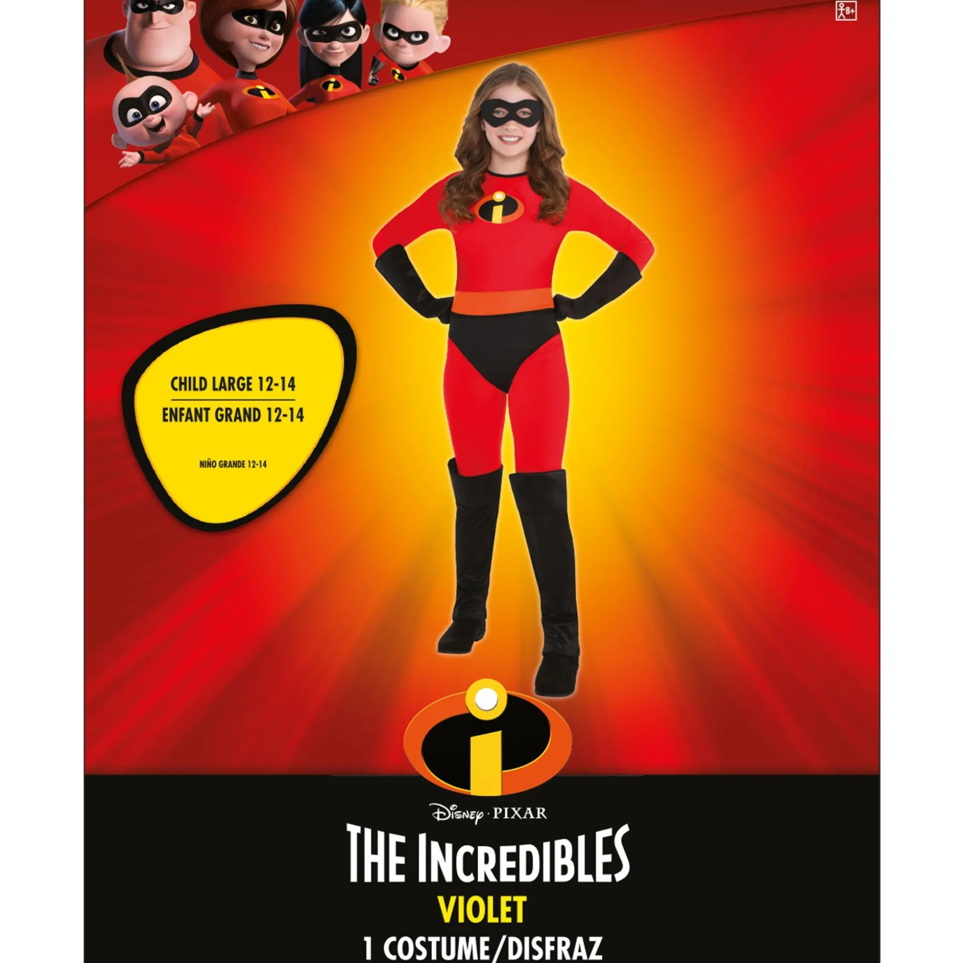 Party City Girls Violet Costume - The Incredibles|Girl Superhero