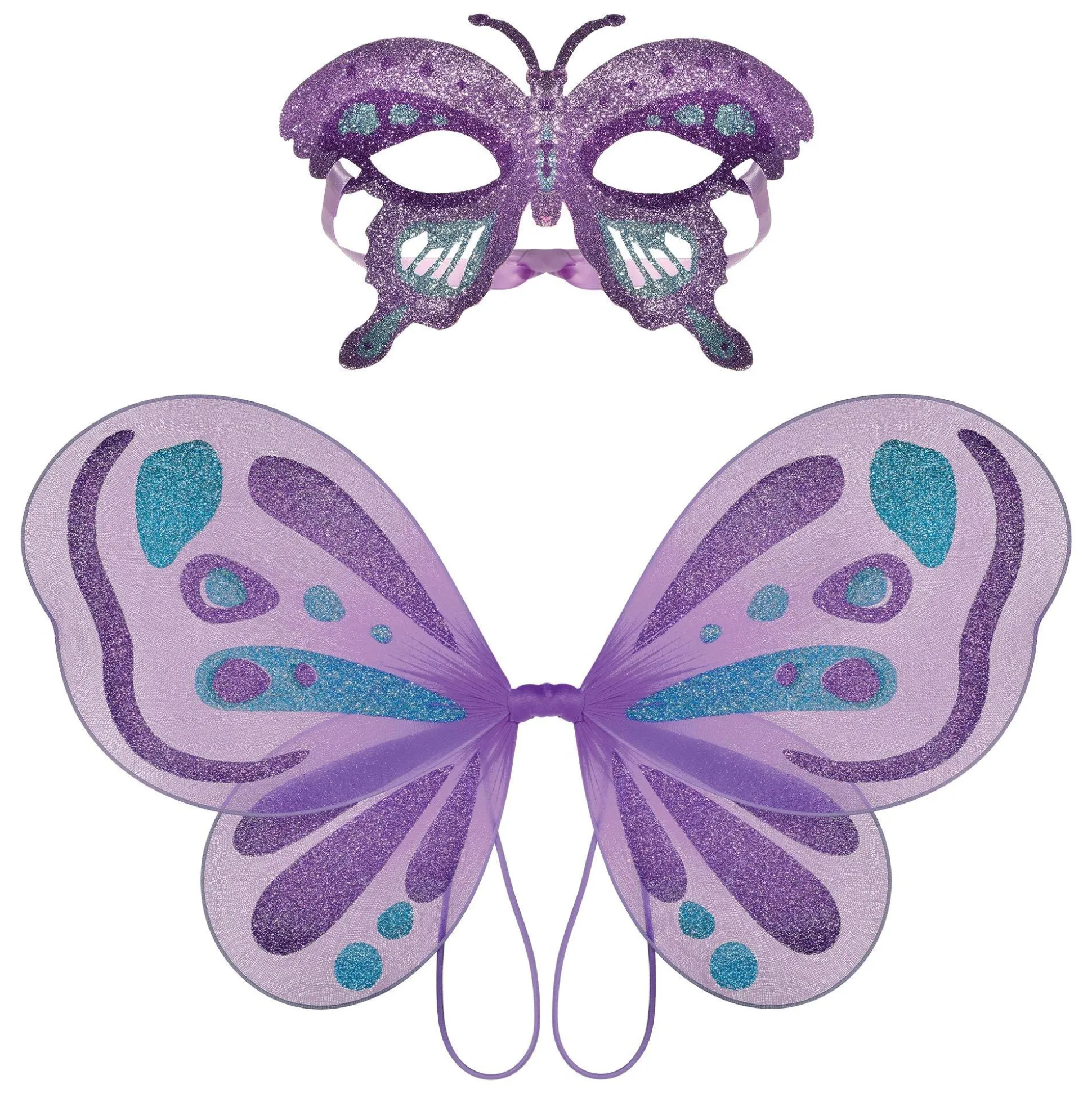 Best Glitter Flutter Costume Accessory Kit 2Pc Wings