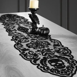 Party City Glitter Glam Boneyard Fabric Table Runner, 1.2Ft X 5.8Ft| Table Décor & Centerpieces