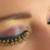 Cheap Glitter Gold Eyelashes Makeup
