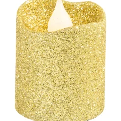 Party City Glitter Votive Flameless Led Candles 6Ct| Table Décor & Centerpieces