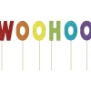 Flash Sale Glitter Woohoo Cake Picks 6Pc Cupcake Decorations & Picks