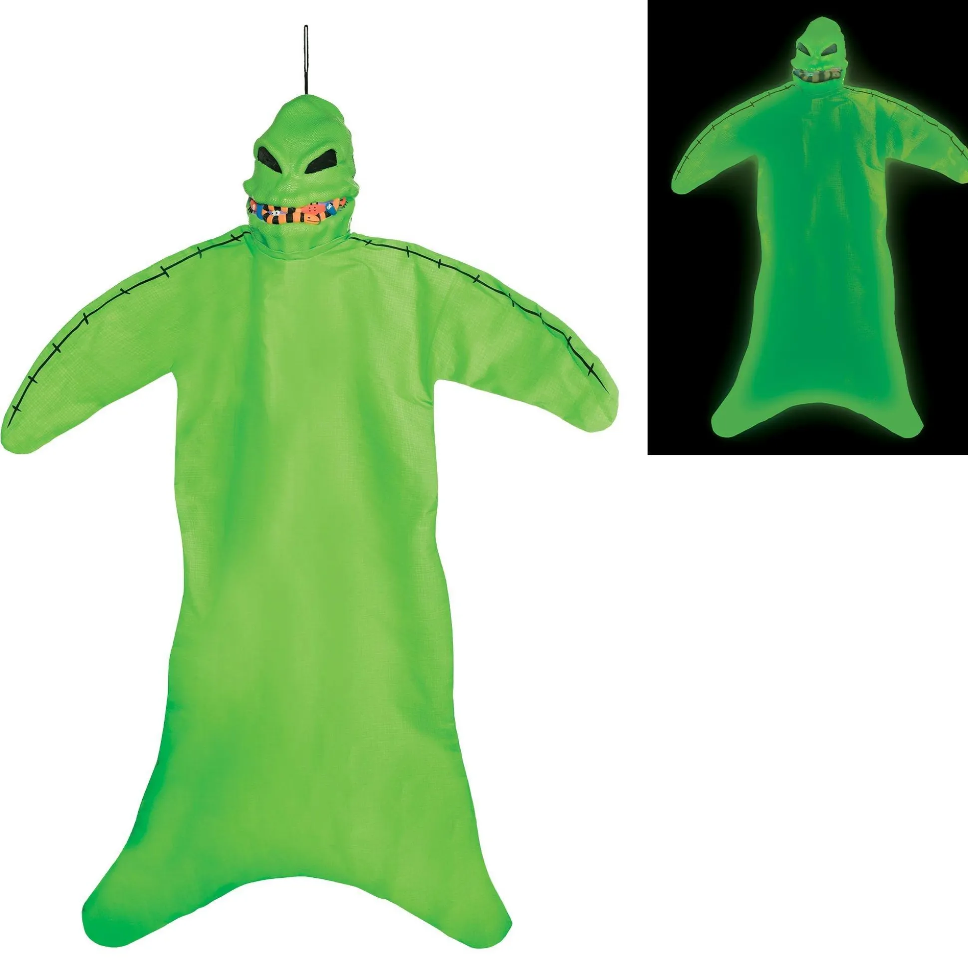 Party City Glow-In-The-Dark Oogie Boogie Hanging Decoration, 5Ft - Disney The Nightmare Before Christmas| Hanging Decorations