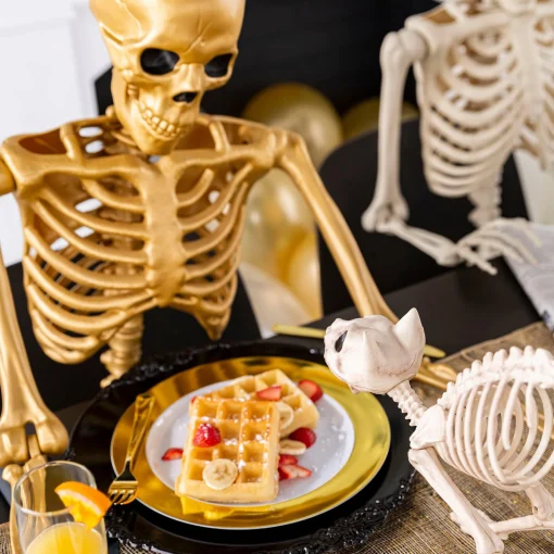 Party City Gold Life-Size Poseable Skeleton, 5Ft| Skeletons