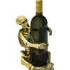 Party City Gold Skeleton Wine Bottle Holder, 8.6In| Boneyard Glam