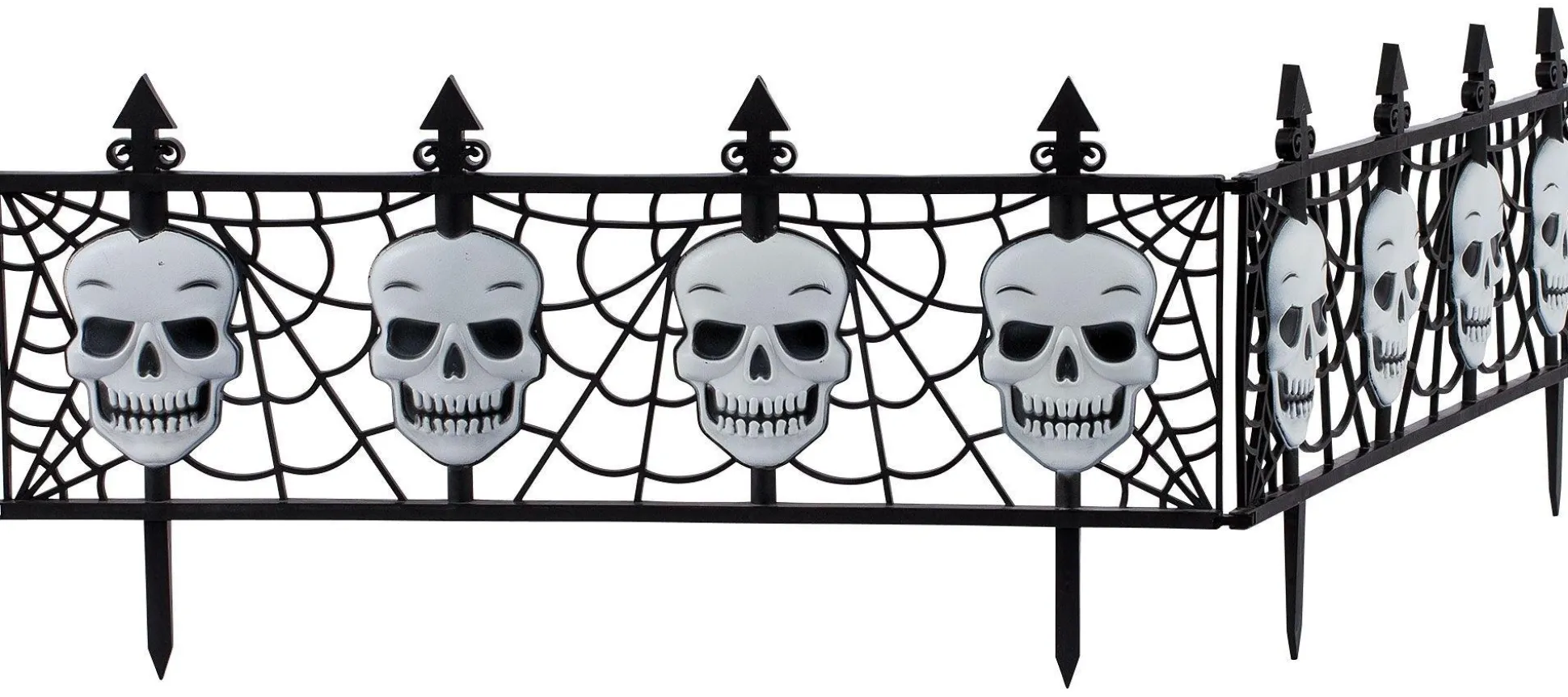Party City Gothic Skull Fences 2Ct| Yard Stakes & Signs