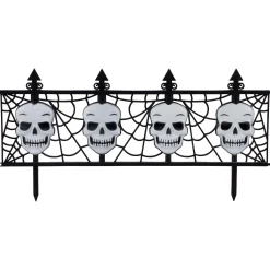 Party City Gothic Skull Fences 2Ct| Yard Stakes & Signs