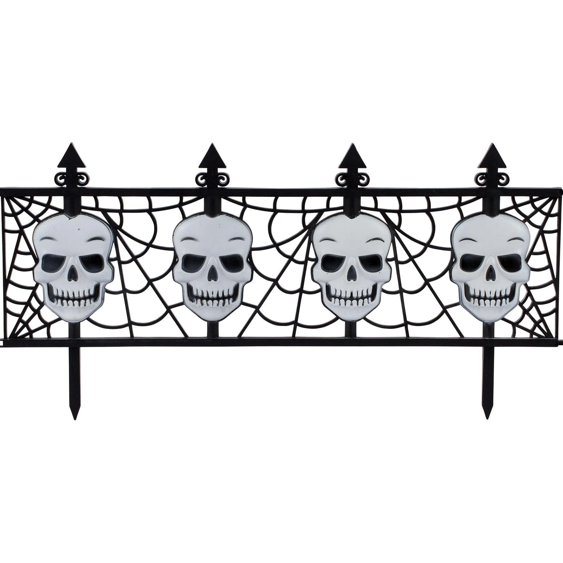 Party City Gothic Skull Fences 2Ct| Yard Stakes & Signs