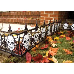 Party City Gothic Skull Fences 2Ct| Yard Stakes & Signs