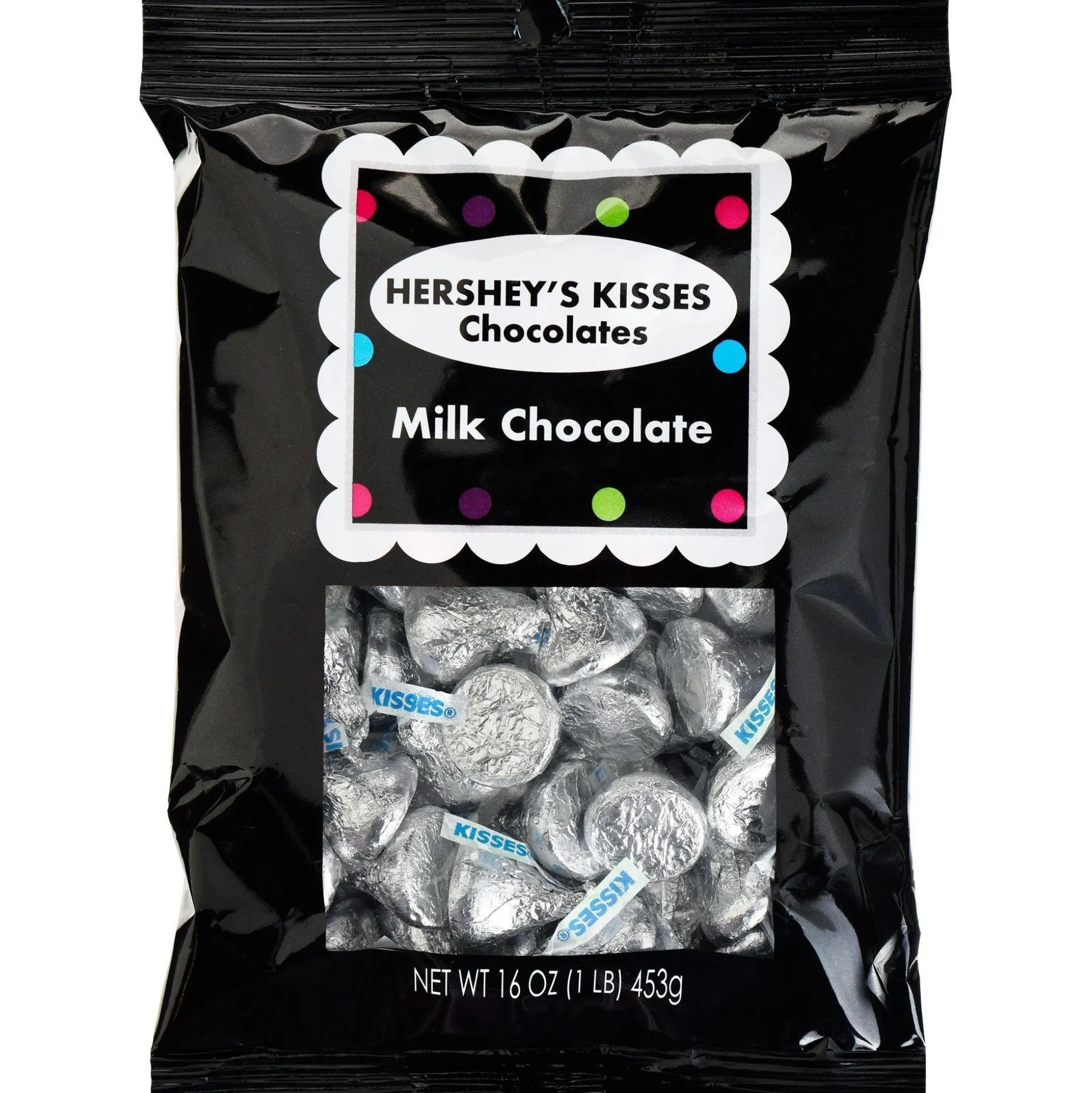 Fashion Green & Silver Team Colors Hershey's Kisses, 32Oz - Milk Chocolate Candy Buffet By Color