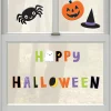 Party City Halloween Friends Gel Cling Decals 17Ct| Window & Wall Décor